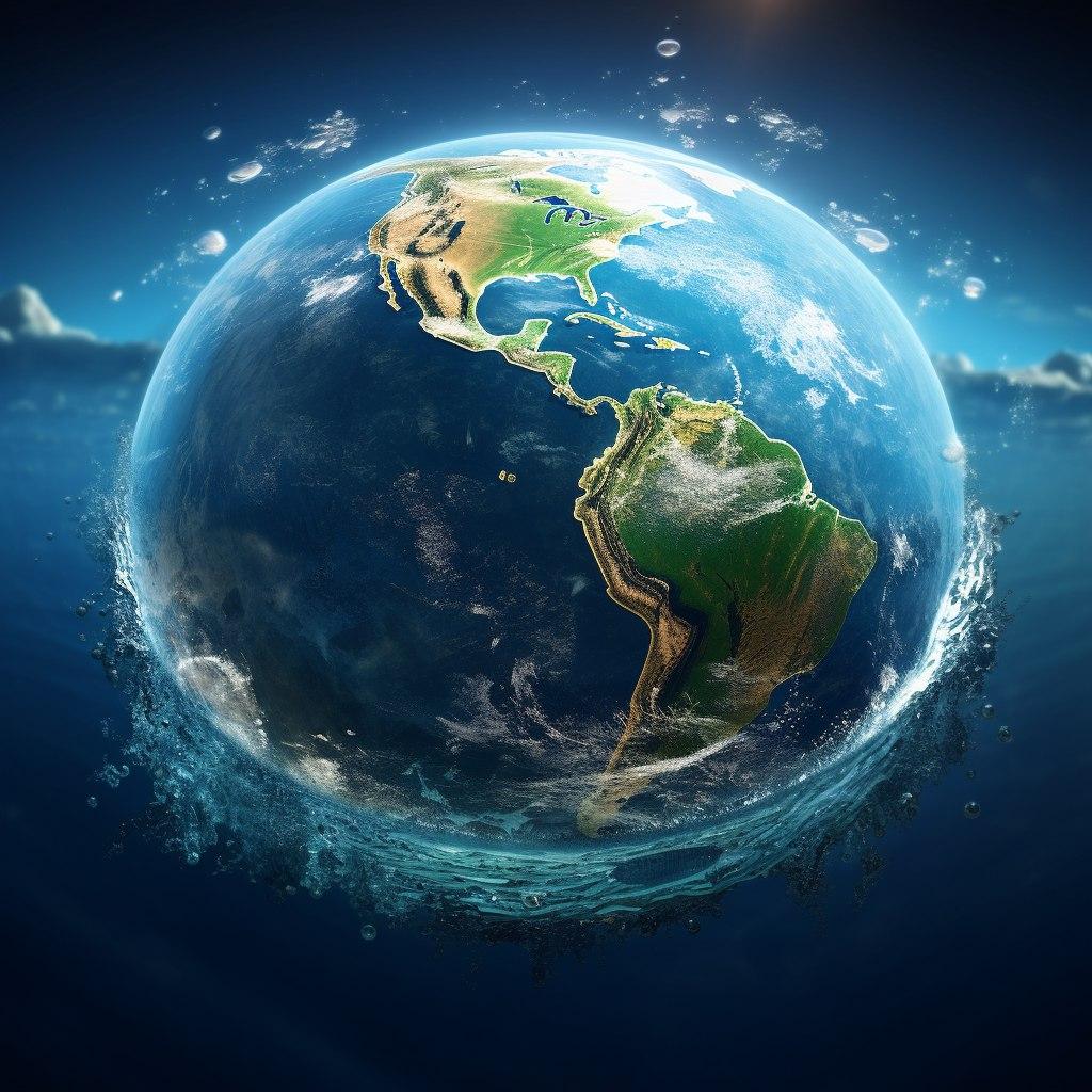 Планета земля покрыта водой