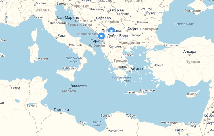 Добра вода черногория карта